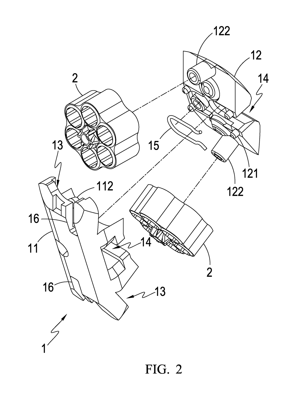 Toy gun bullet container structure