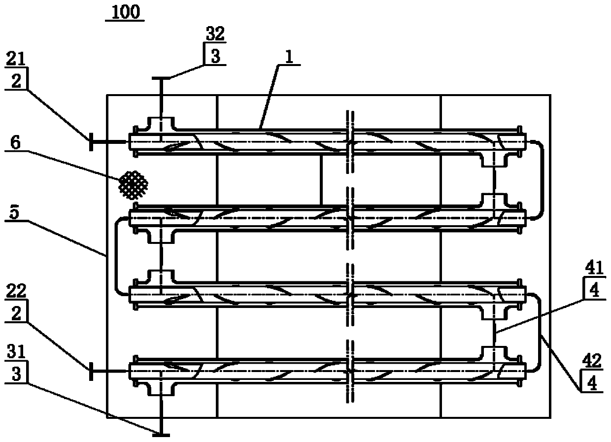 Sleeve-type heat exchange unit and non-clogging penetration mixed cyclone high-efficiency sleeve-type heat exchanger