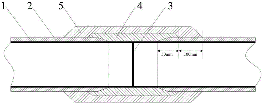 Repairing anti-corrosion layer structure of in-service pipeline