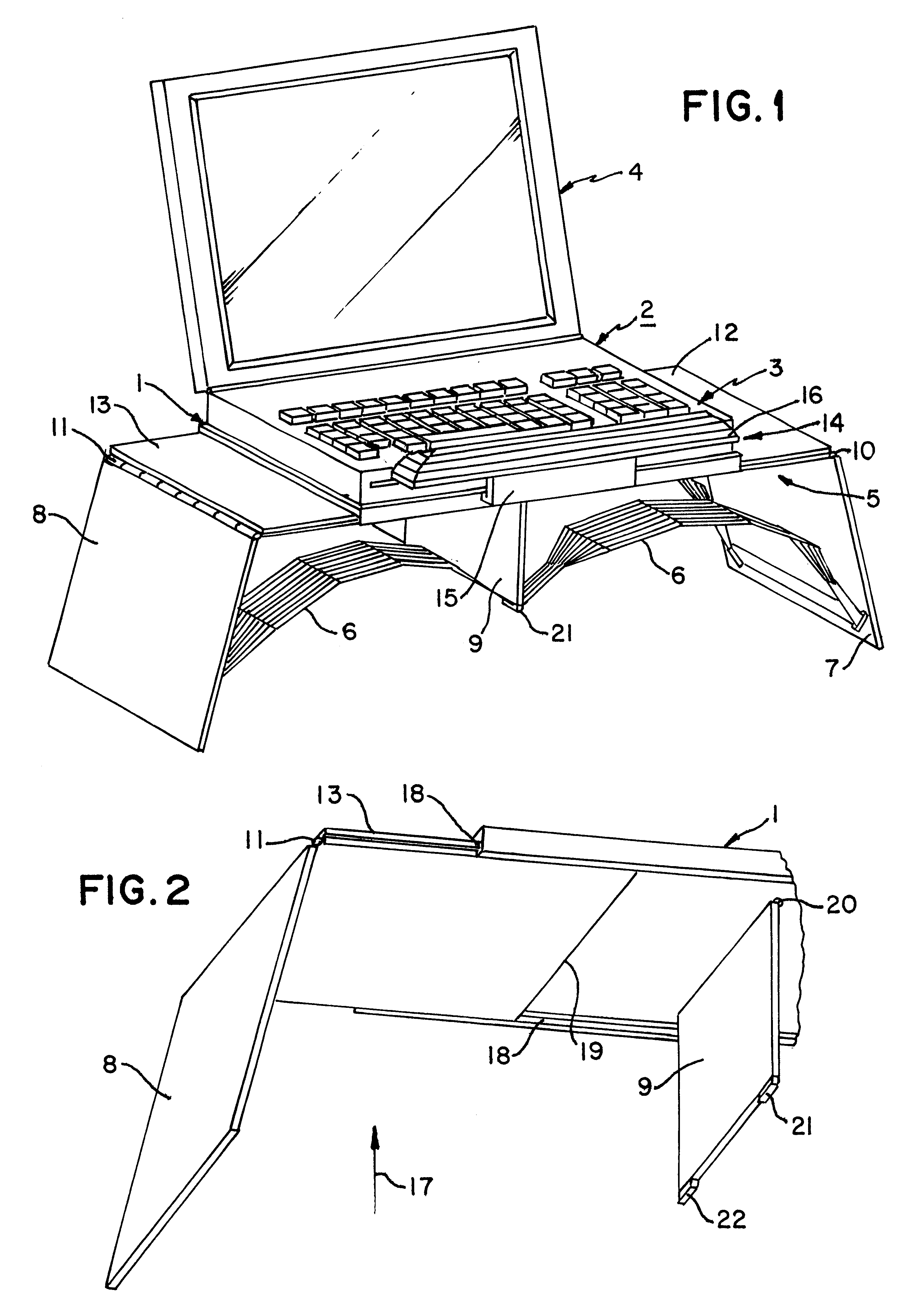 Laptop portable computer desk