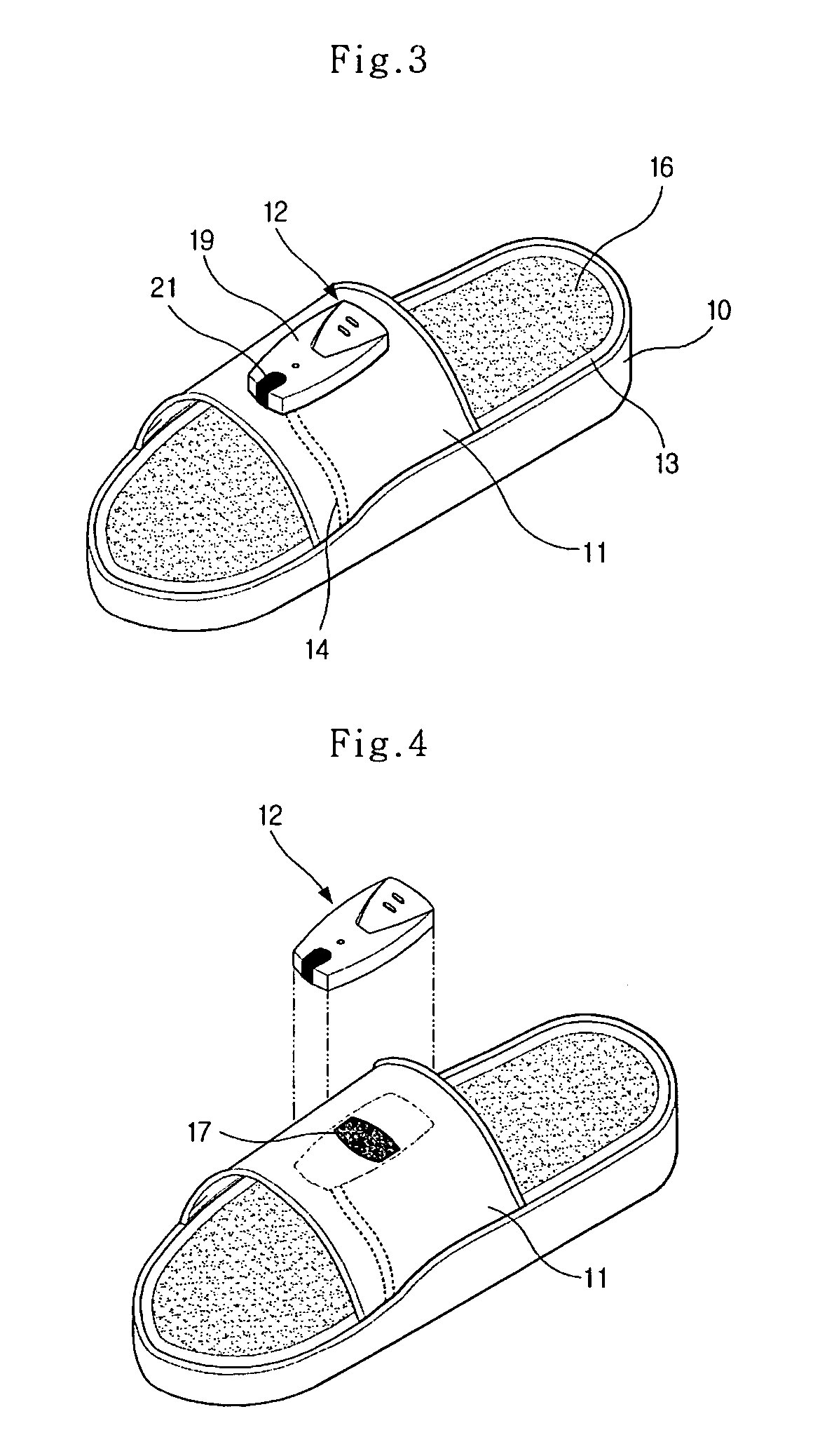 Slipper having low frequency generator