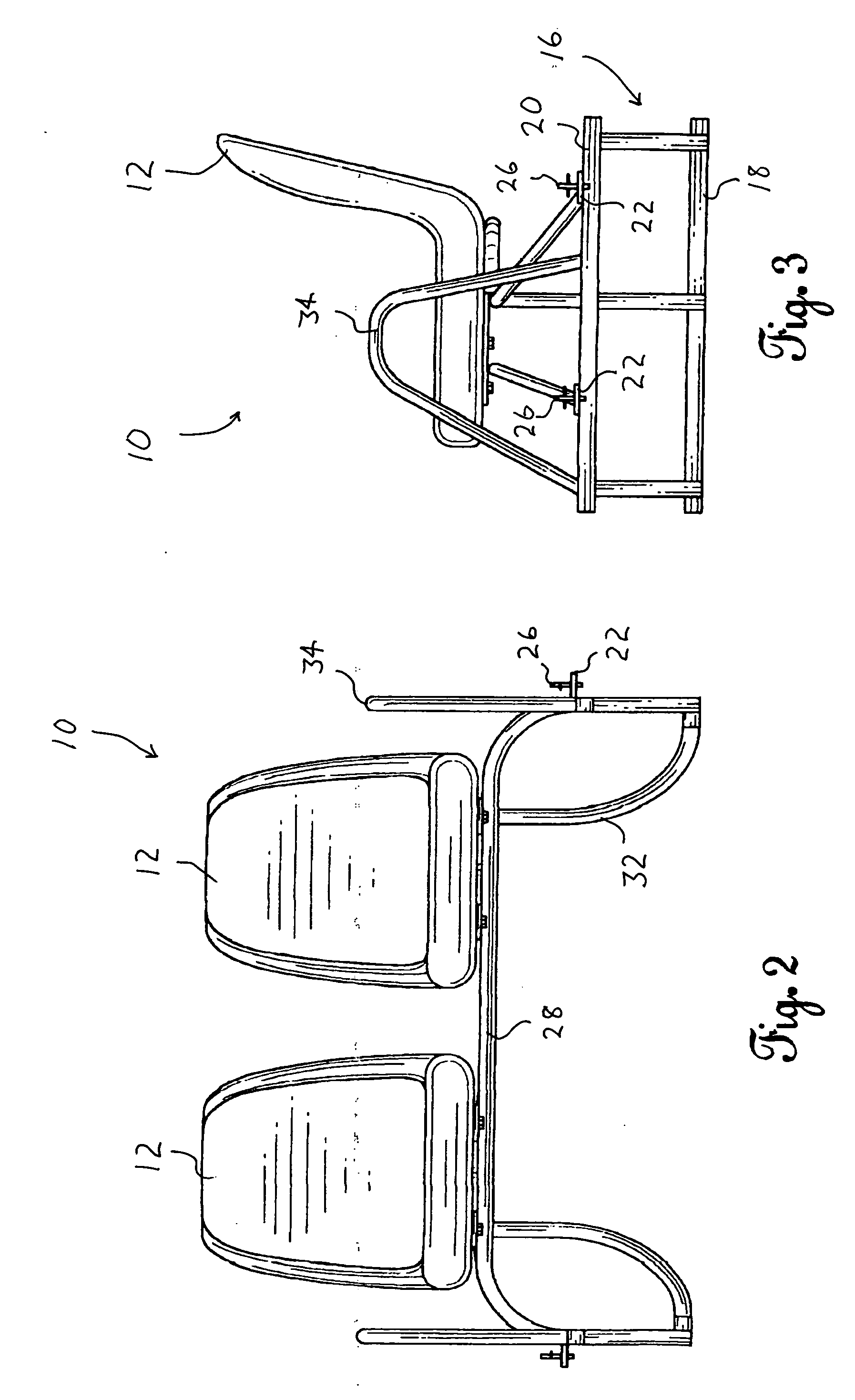 Bedded vehicle seating accessory