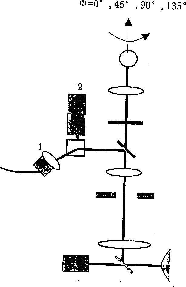 Measuring arm of optical coherent tomographic eye examining instrument used together with slit lamp