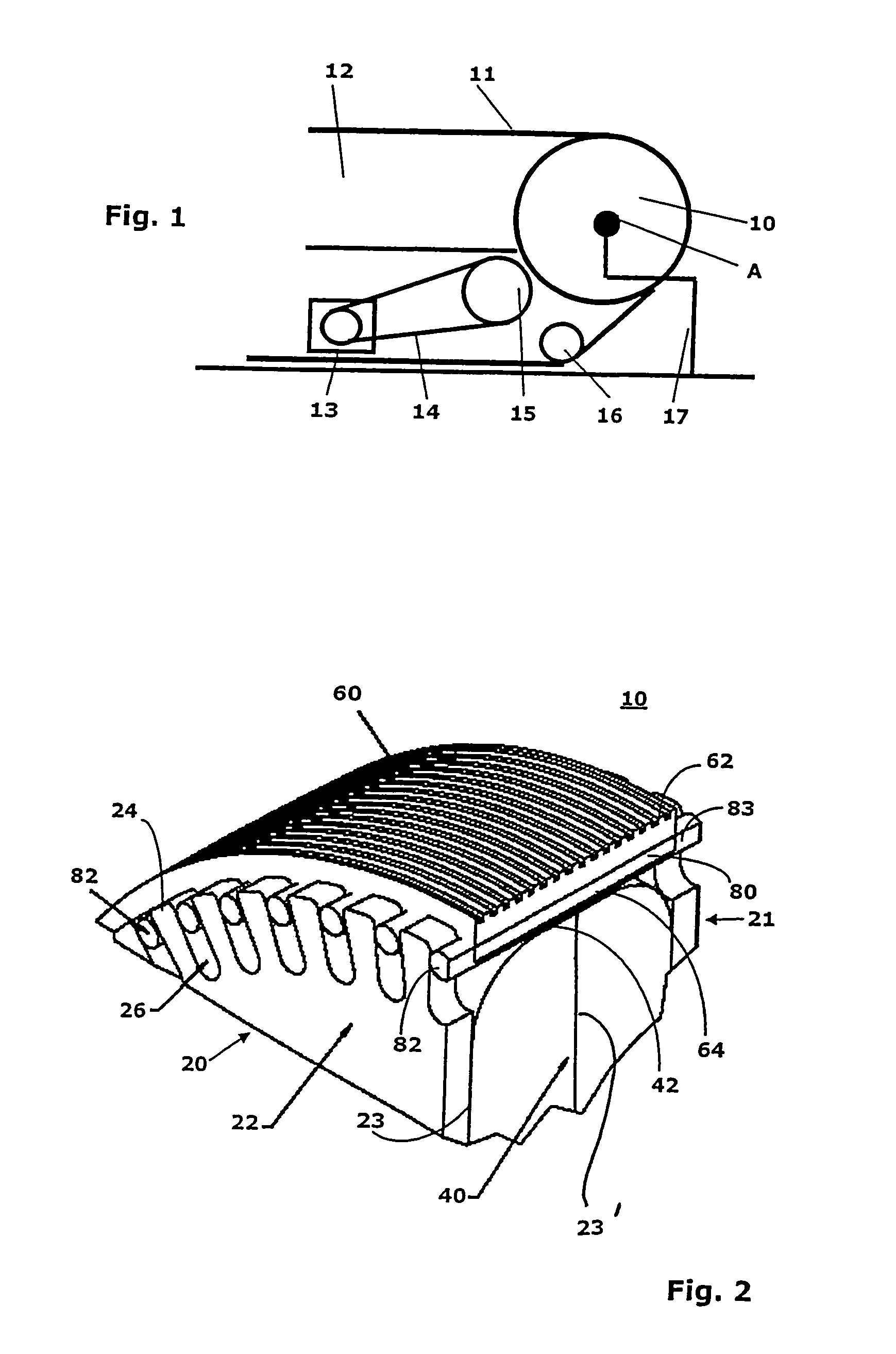 Wheel for driving a flexible handrail