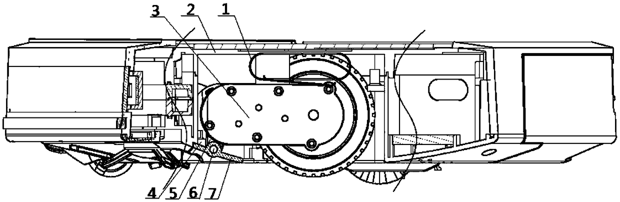 Floor sweeper and obstacle crossing mechanism thereof