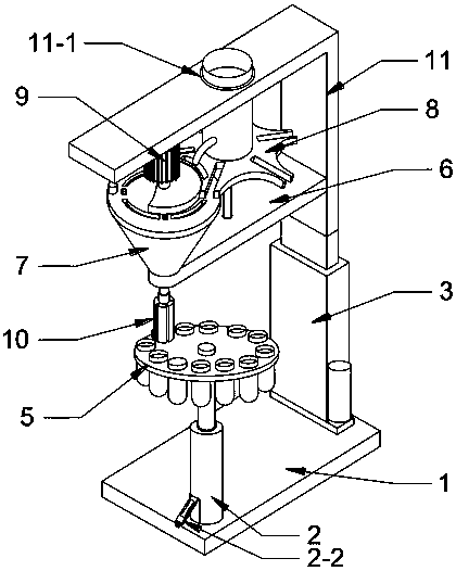 Medical test tube cleaning device