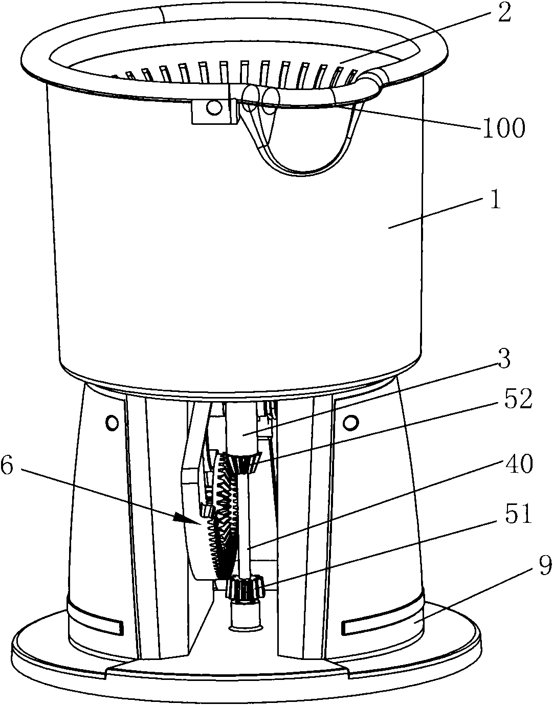 Treadle sports type impeller type washing machine