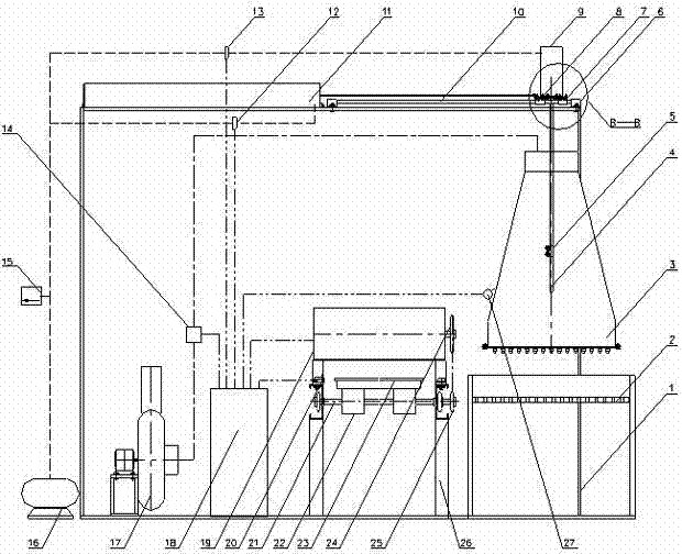 Nozzle type automatic precision rice seedling raising seeding device