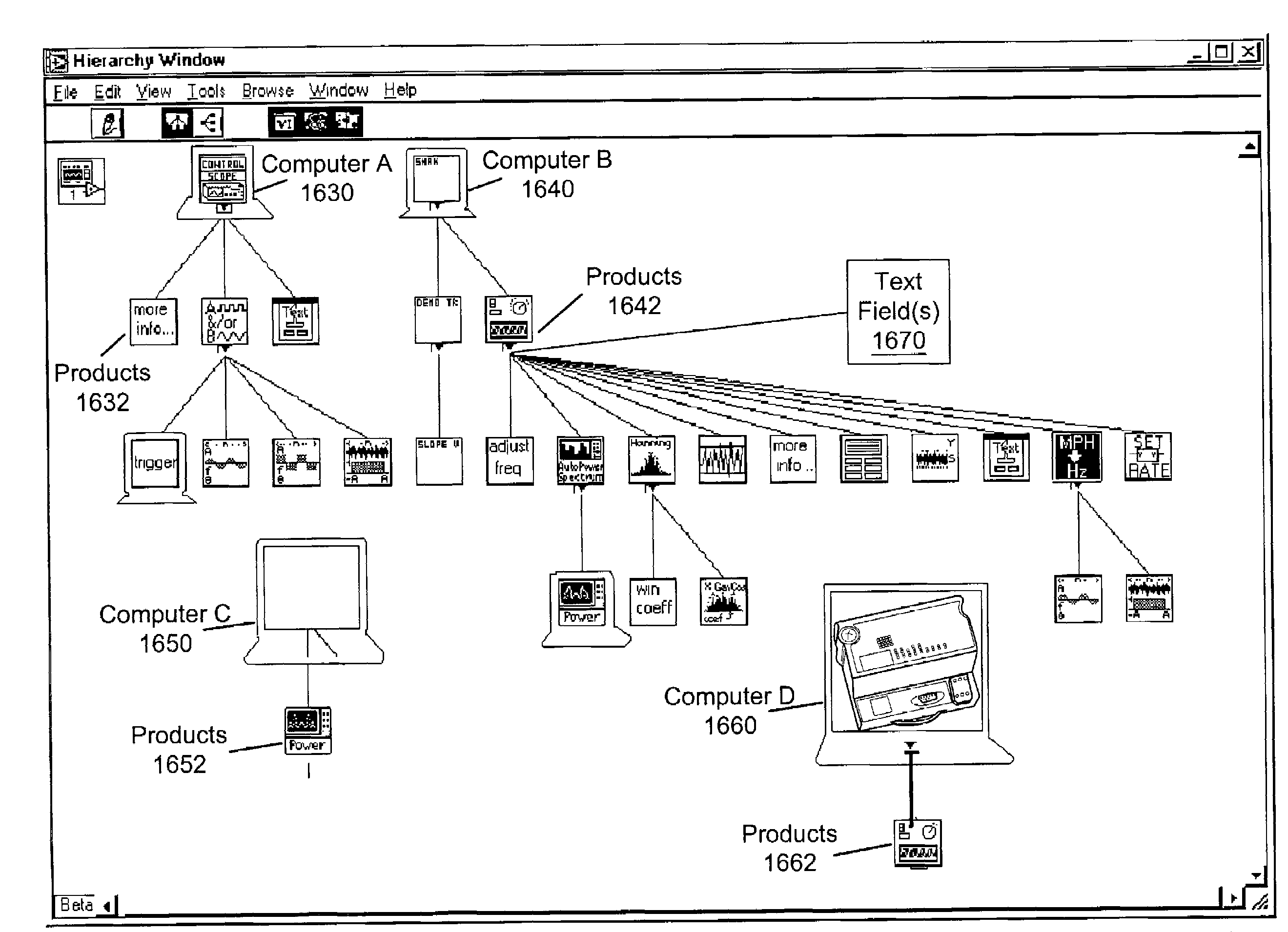 Filtering graphical program elements based on configured or targeted resources