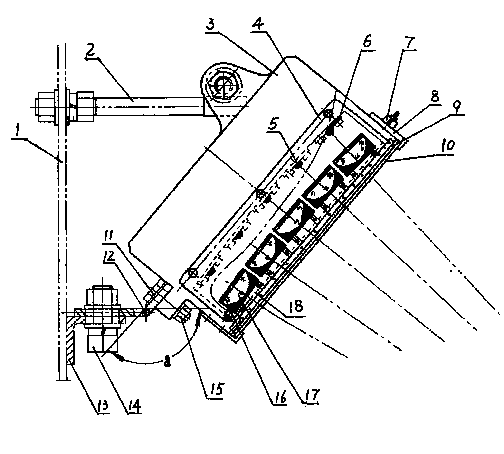 LED lamp concentration illumination device for pavement detection