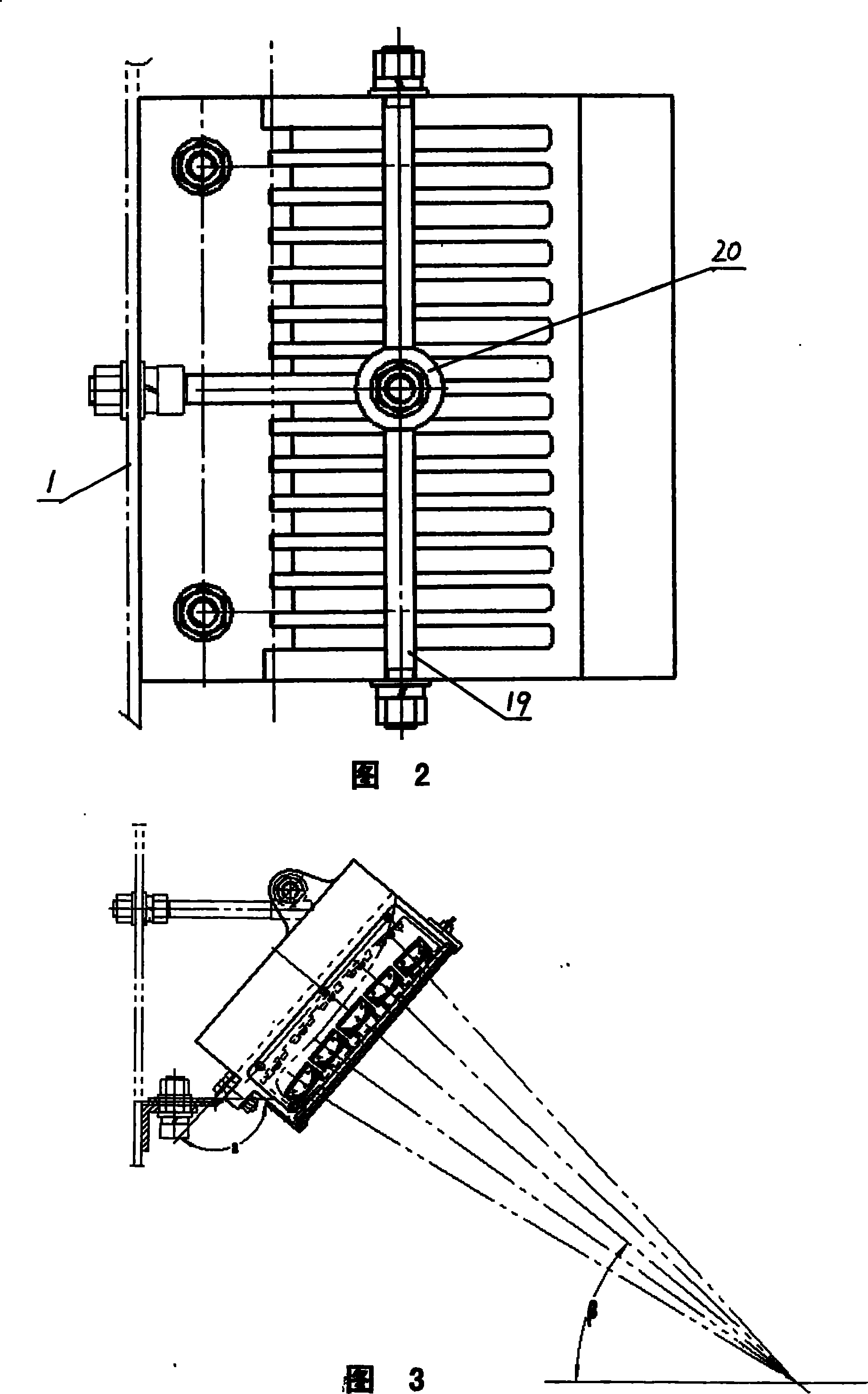 LED lamp concentration illumination device for pavement detection