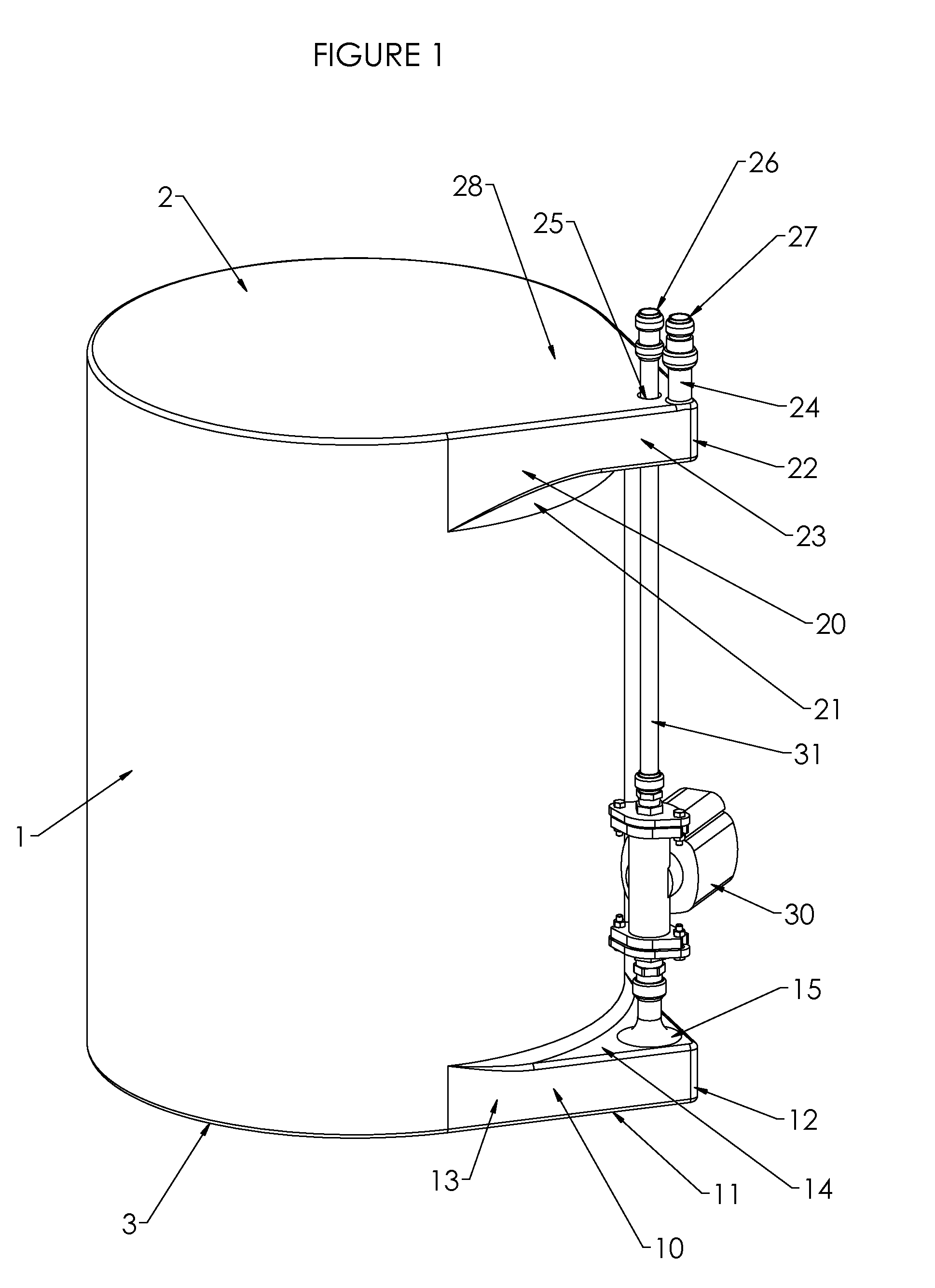 Horizontal Extraction and Return Extensions in liquid storage tanks