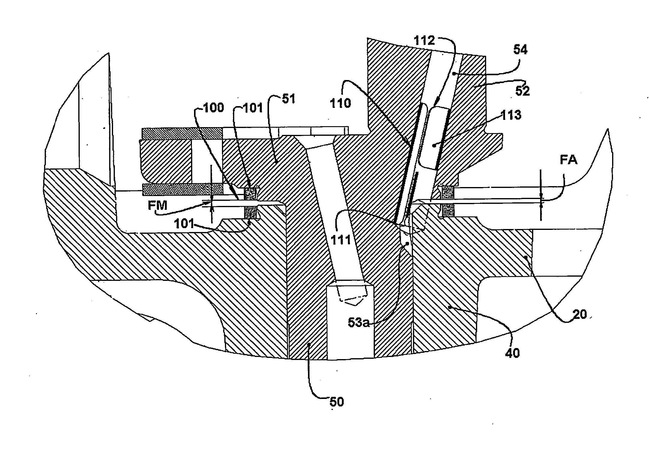 Axial bearing arrangement in a hermetic compressor