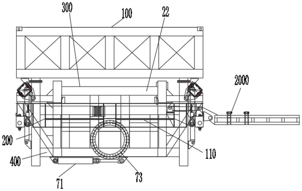 Lifting appliance special for overhead turnover unloading of container