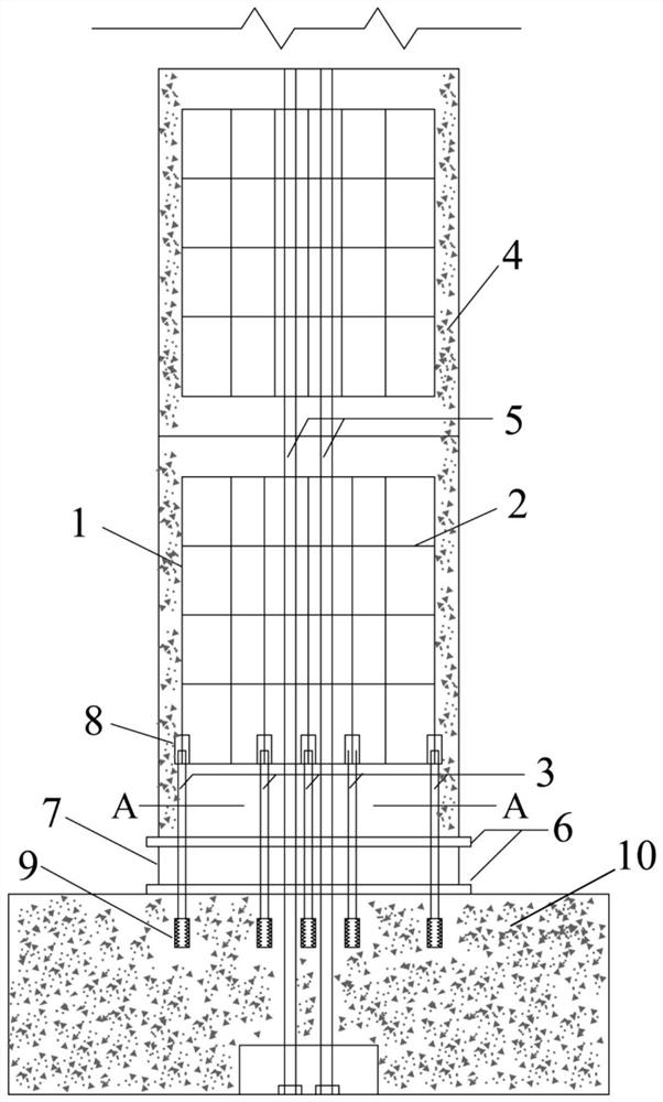 Prestressed segment assembled pier with SMA energy-consuming reinforcing steel bars at bottom and assembling method