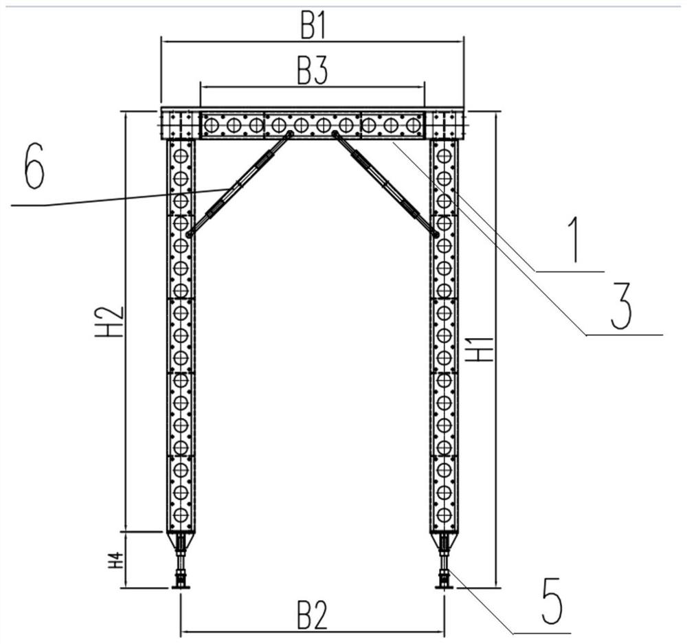 Assembly type multifunctional safety operation standard beam and protection channel