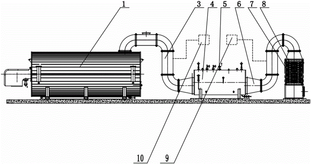 Booster-type discharge flue waste heat recycling device