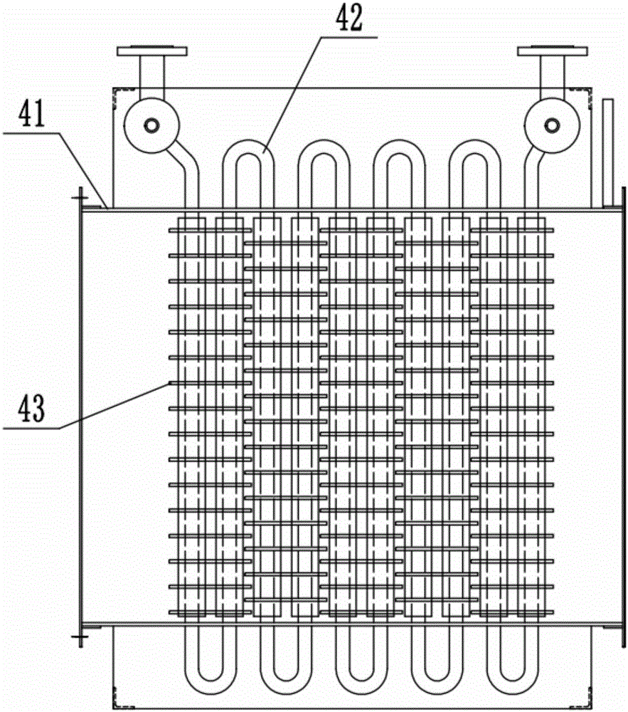 Booster-type discharge flue waste heat recycling device