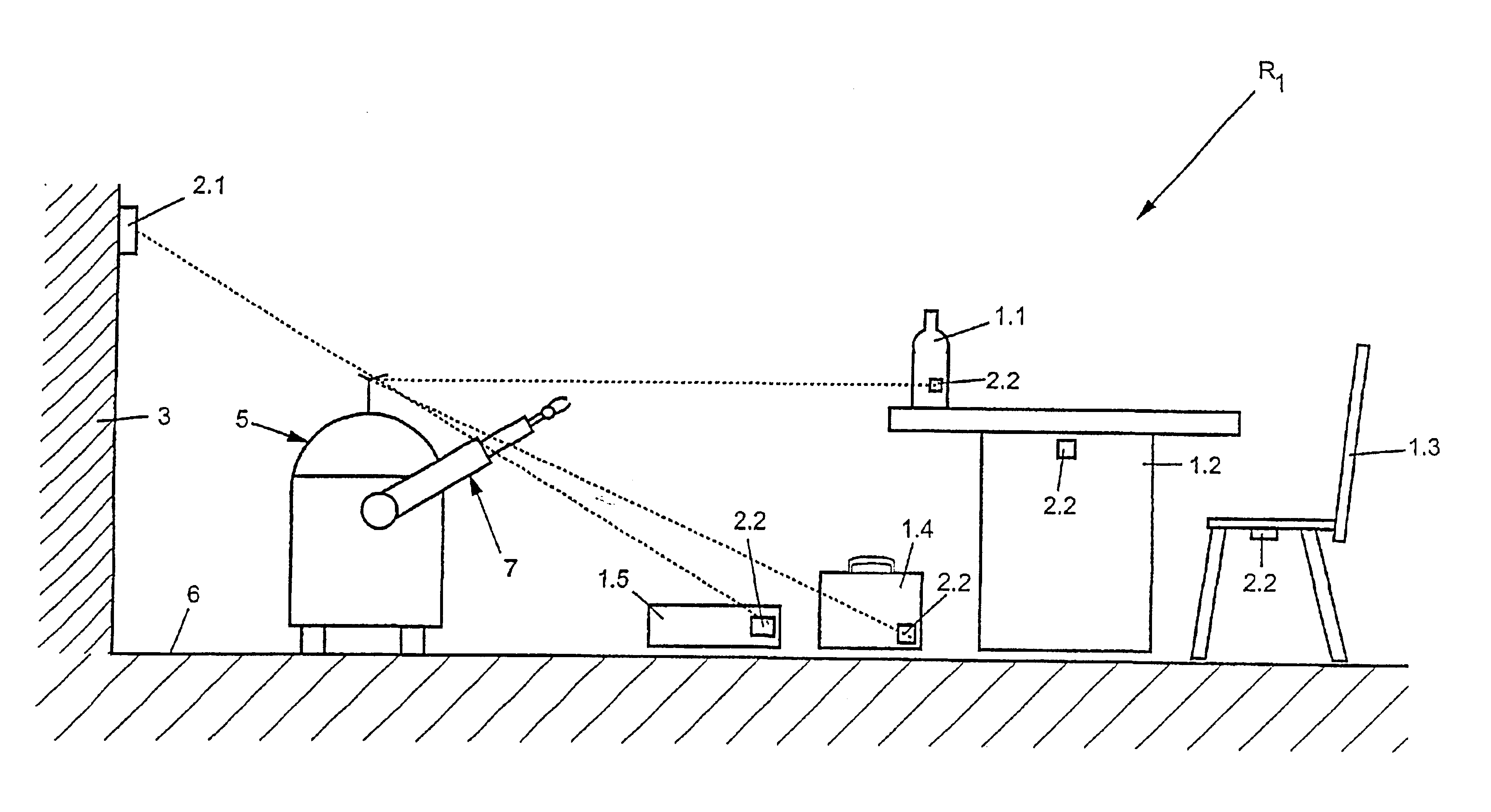 Method for recognition determination and localization of at least one arbitrary object or space