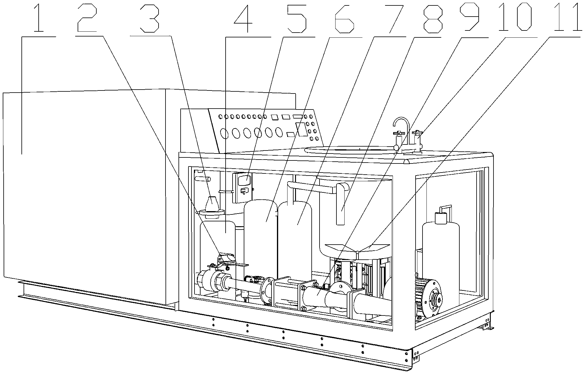 Mobile comprehensive kitchen waste treatment integrated machine