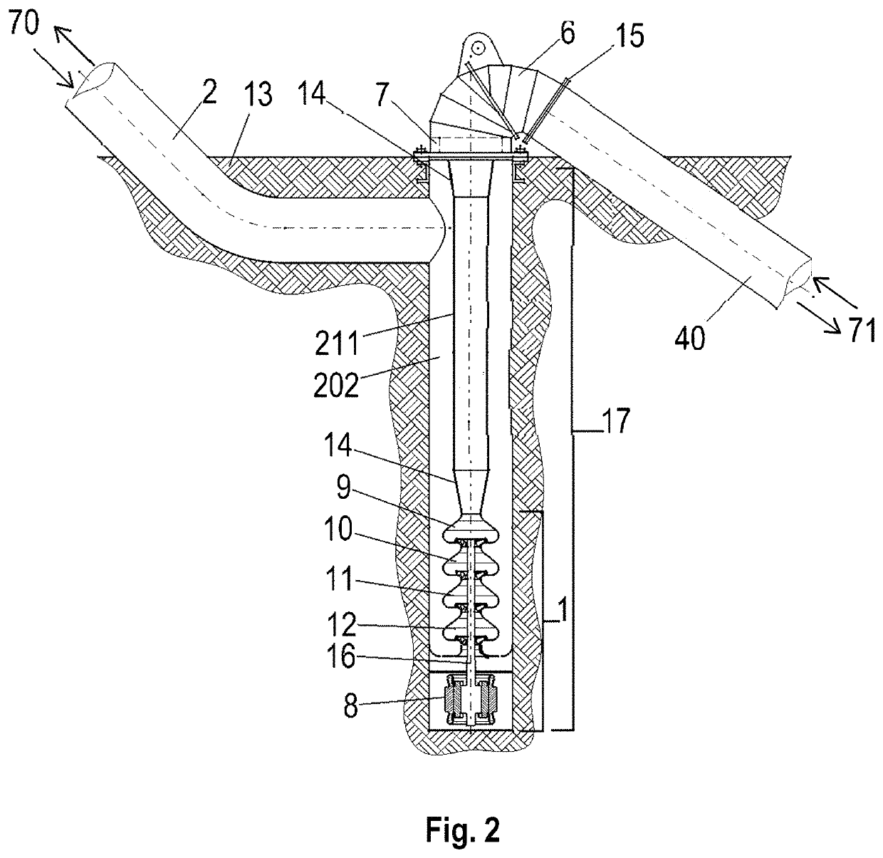 Reversible pump-turbine installation