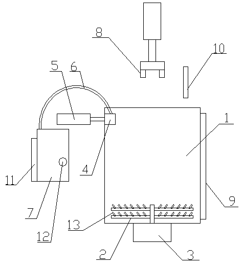 Vehicle side cross beam cleaning device