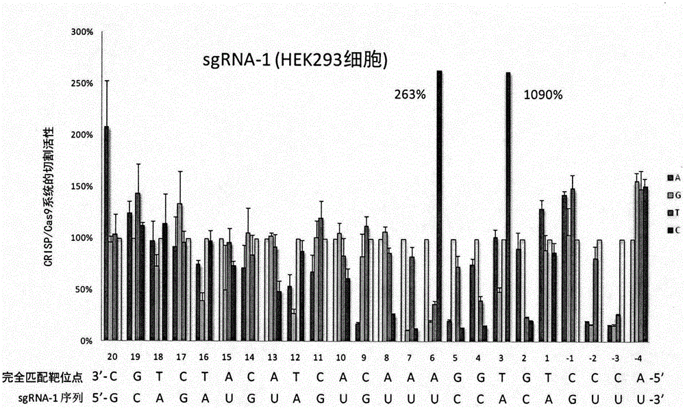 SgRNA base mismatched target site library and its application