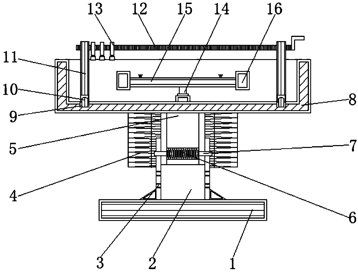 Stable cutting device with position limitation structure for tempered glass production