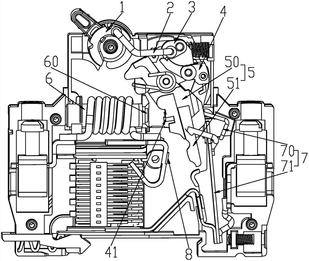 Trip structure of circuit breaker