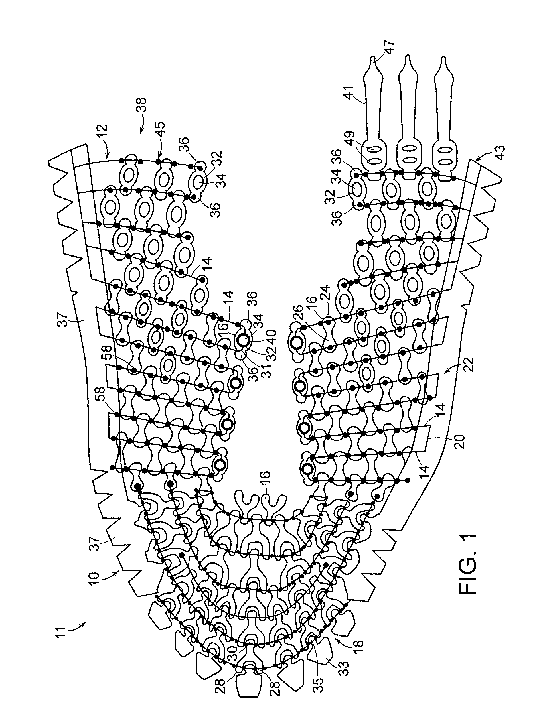 Material formed of multiple links and method of forming same