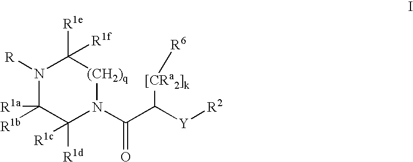 Substituted piperazinyl amides and methods of use