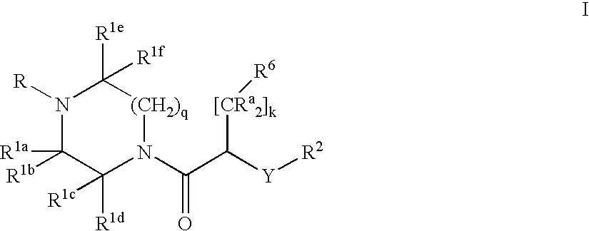 Substituted piperazinyl amides and methods of use