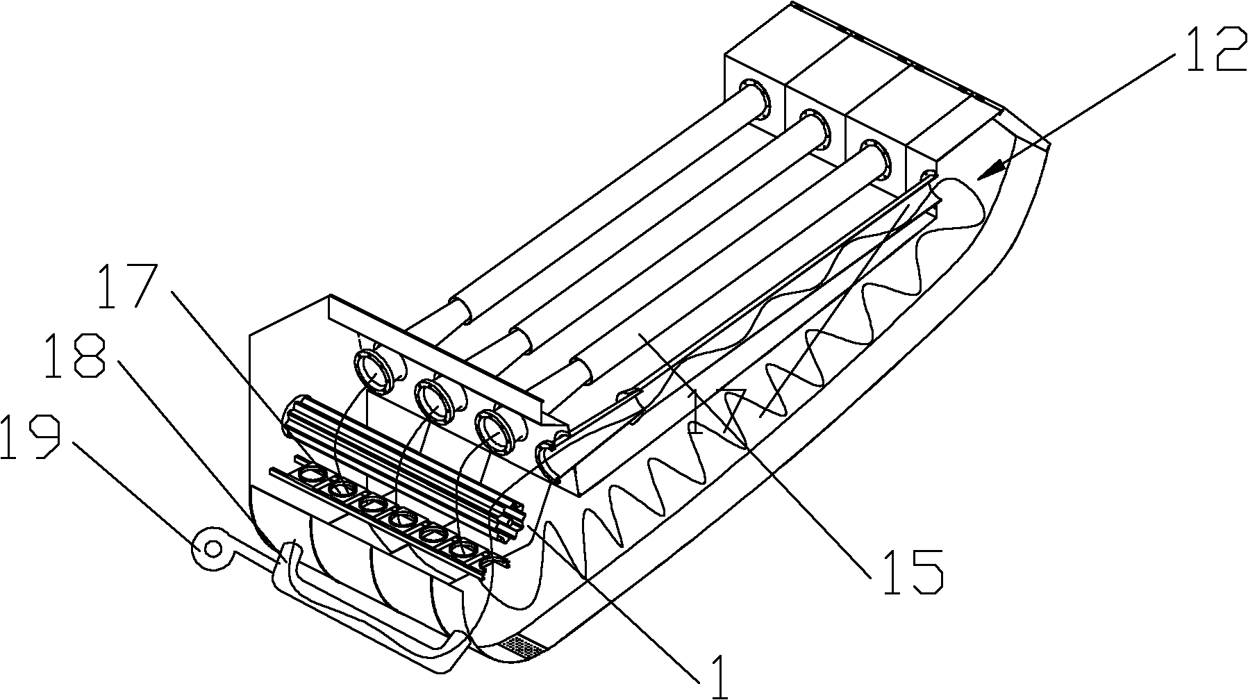 Airflow type particle swing machine