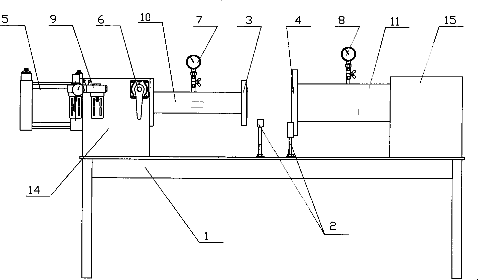 Gas pressure regulator test device