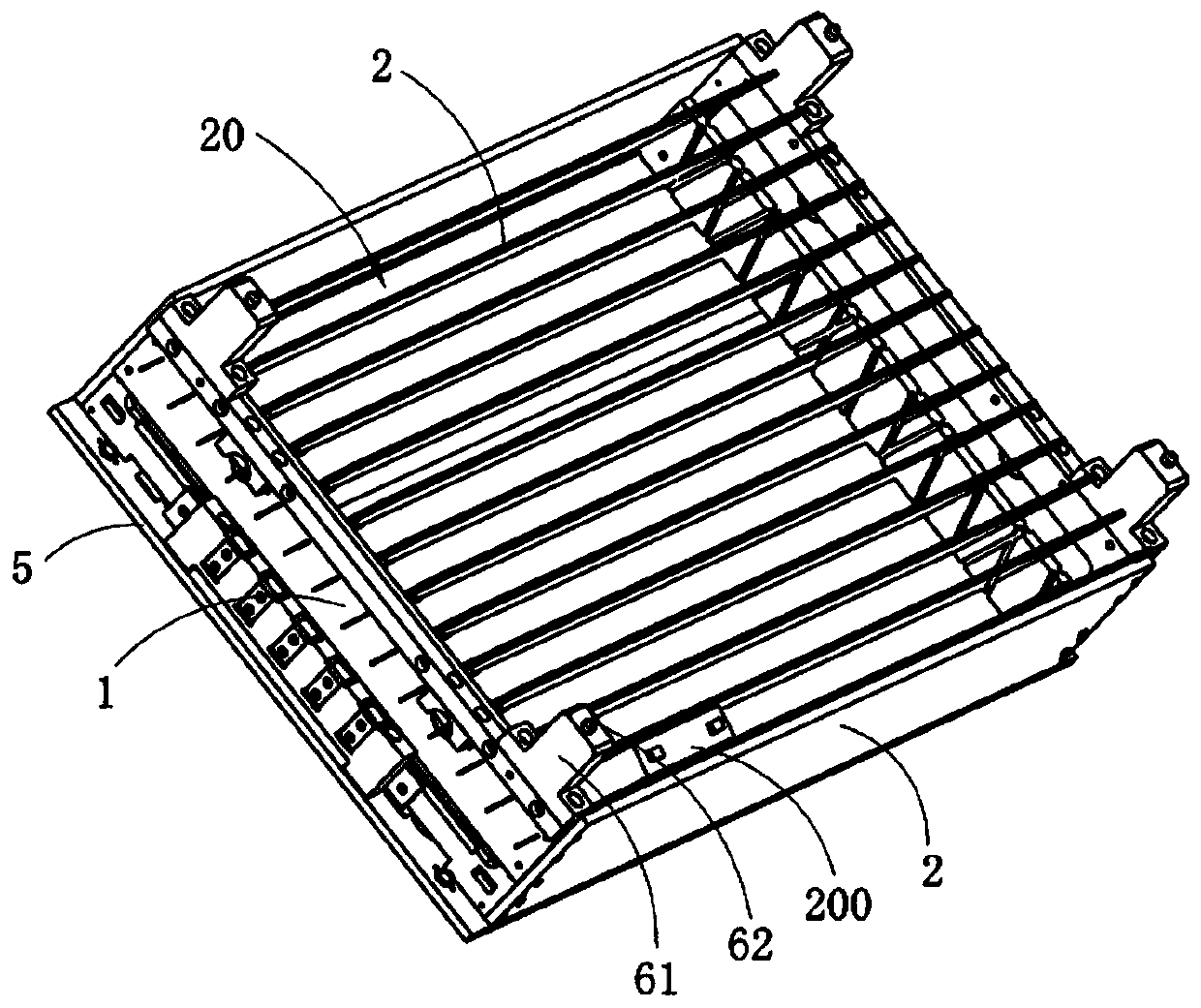 Battery heating tray