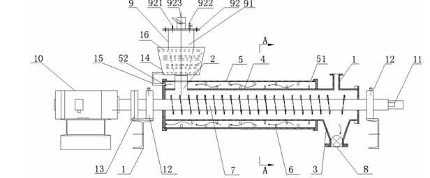 Spiral push type low temperature pyrolysis carbonation furnace