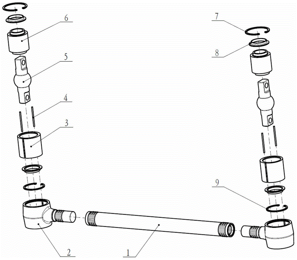 Vehicle thrust rod assembly, adjusting method thereof and vehicle suspension mechanism