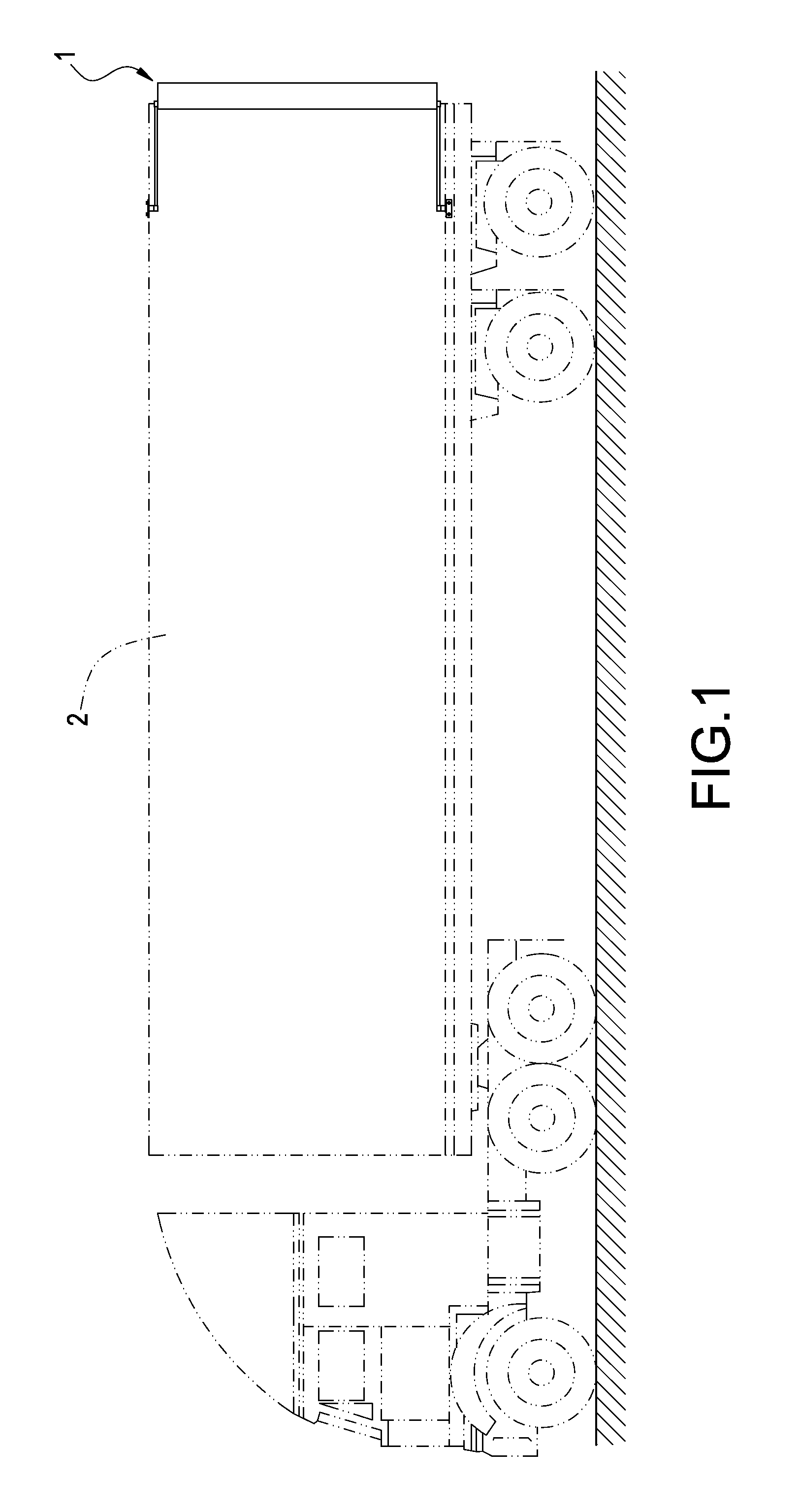 Rotationally supporting structure of vehicle's drag-reducing apparatus