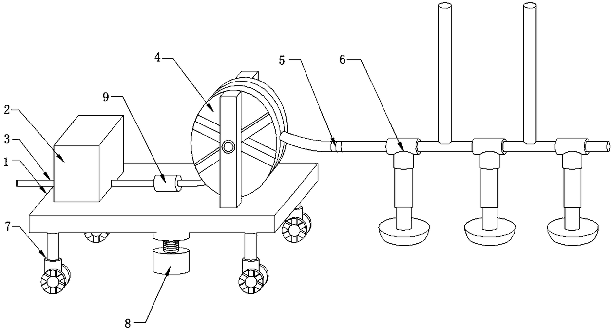 Portable warm water supply device for cattle breeding