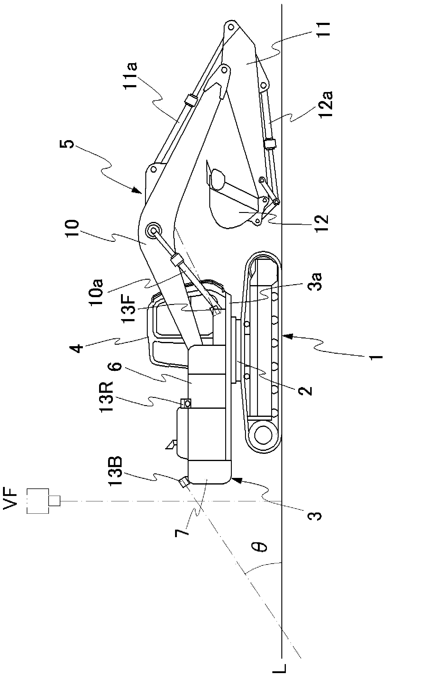 Device for monitoring area around working machine