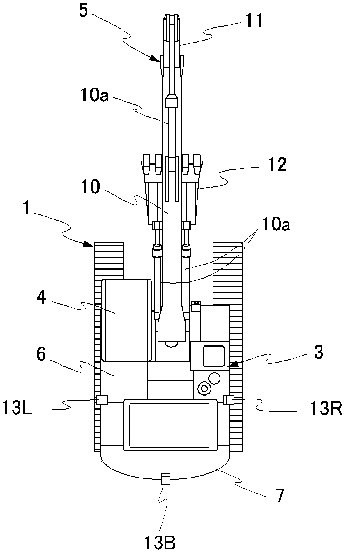 Device for monitoring area around working machine