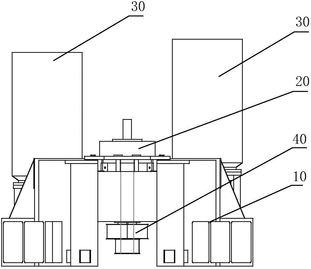 Spindle driving device of vertical type powerful spinning machine and driving method