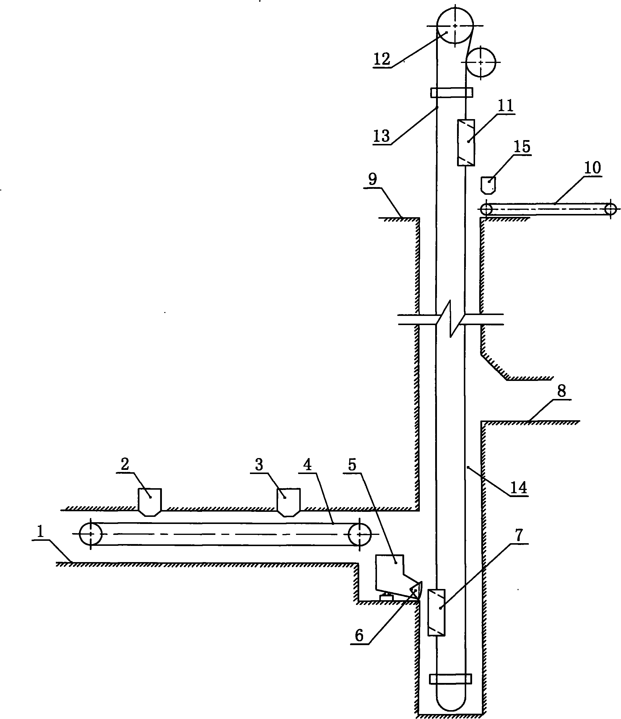 Process for replacing adhesive tape for adhesive tape transporter of coal mine main shaft loading chamber