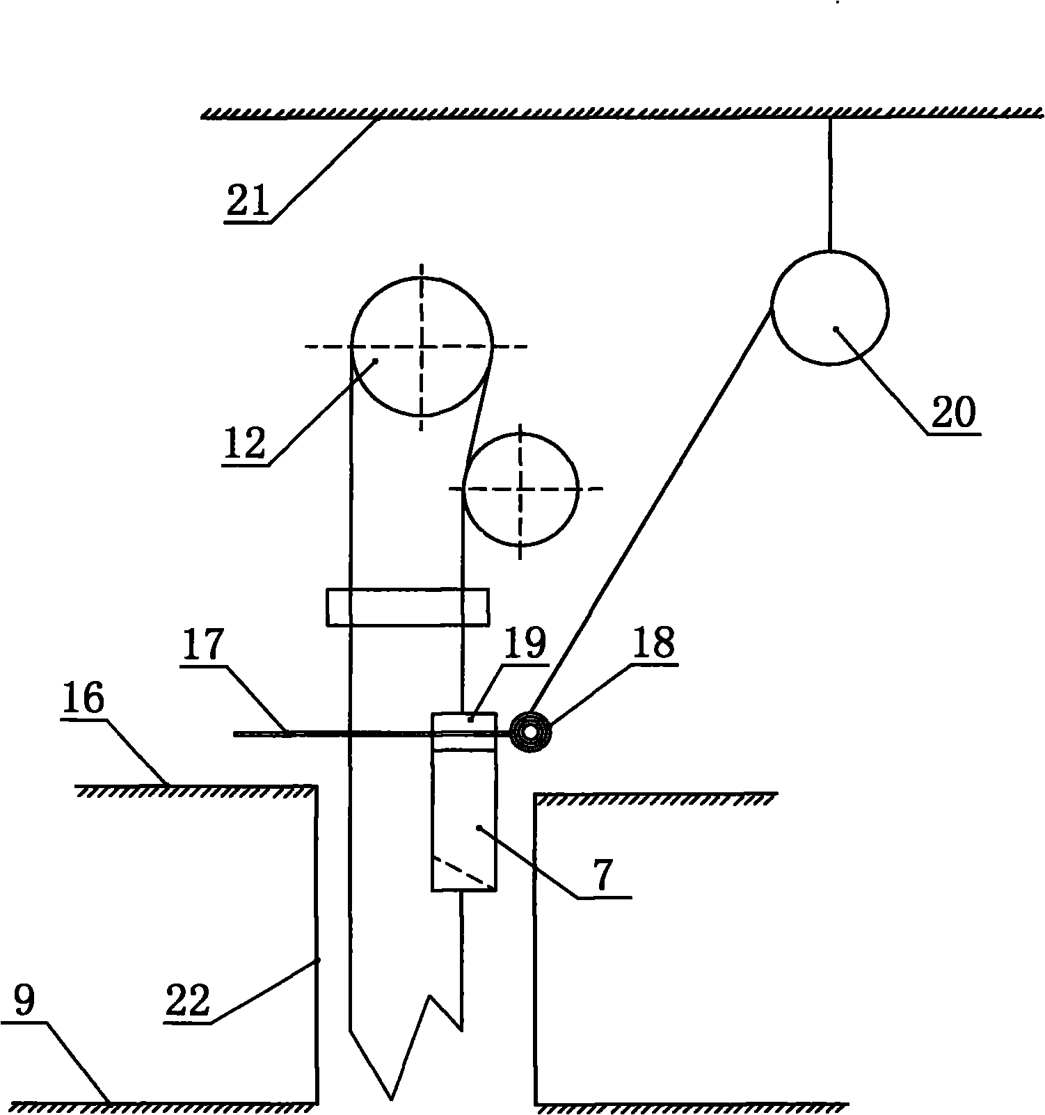 Process for replacing adhesive tape for adhesive tape transporter of coal mine main shaft loading chamber