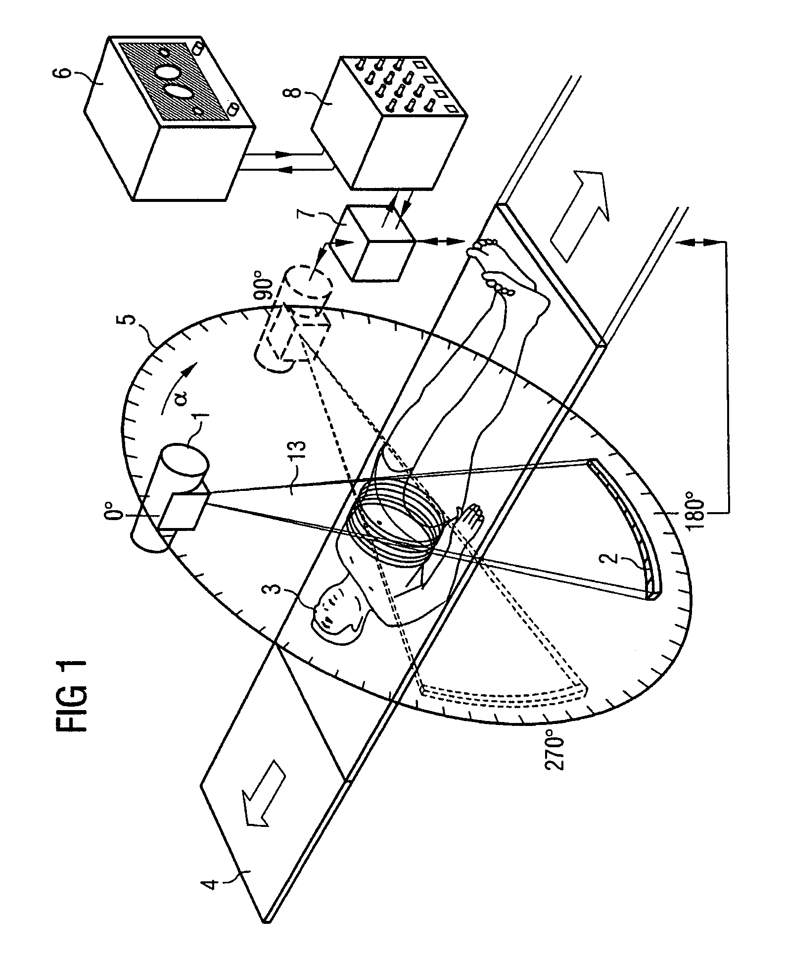 Computed tomography device with active adaptation of the measuring electronics