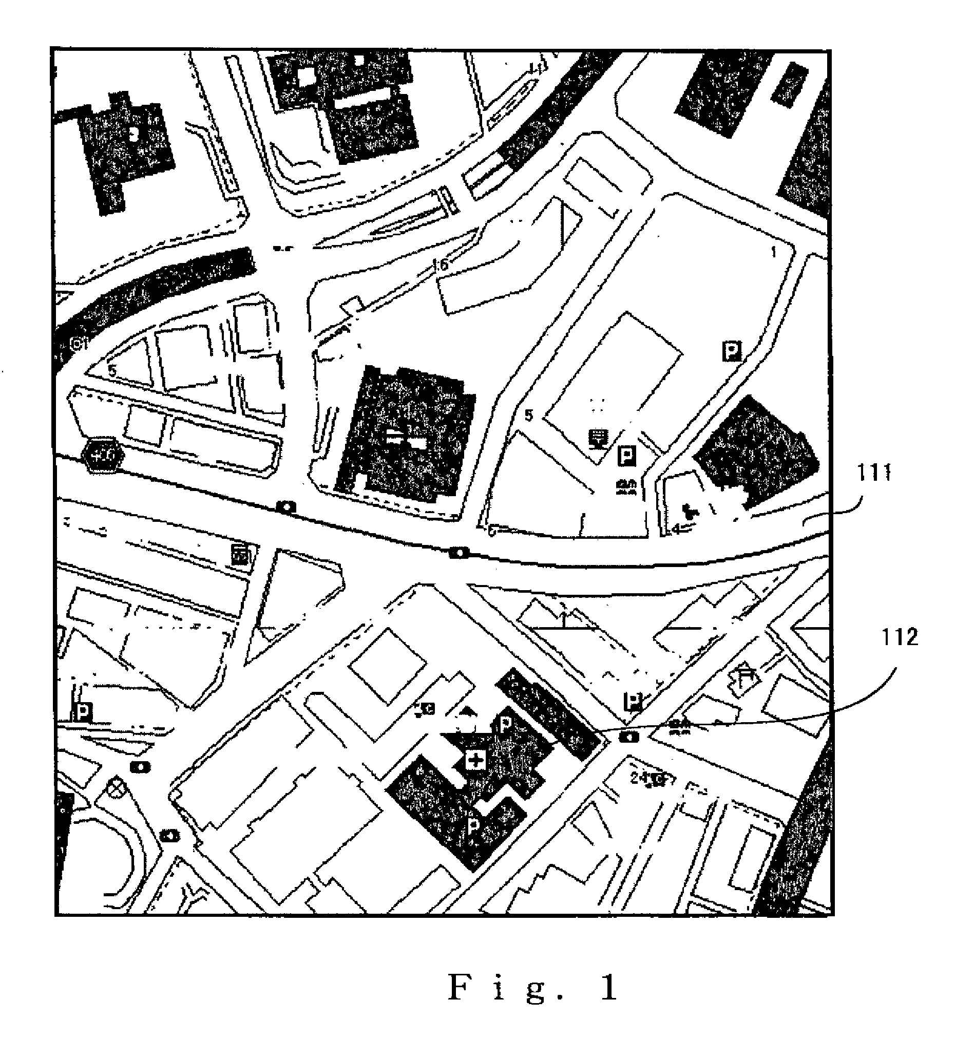 Map display device and map display method