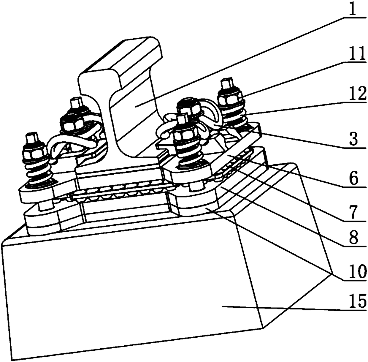 Reinforced rail vibration-damping fastener