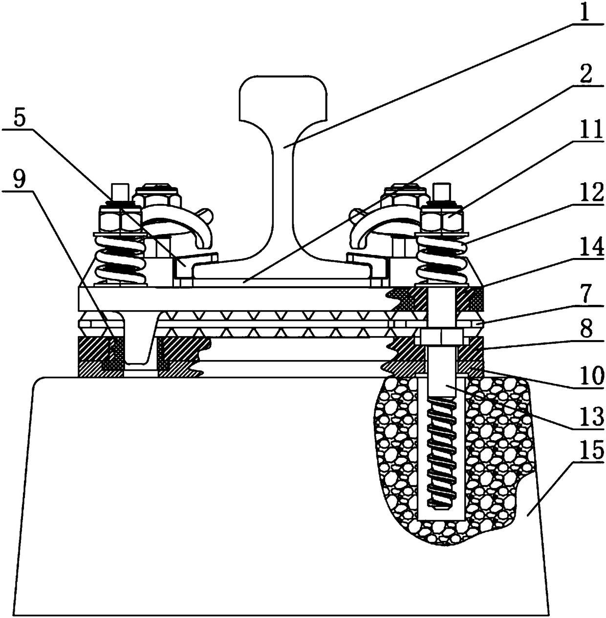 Reinforced rail vibration-damping fastener