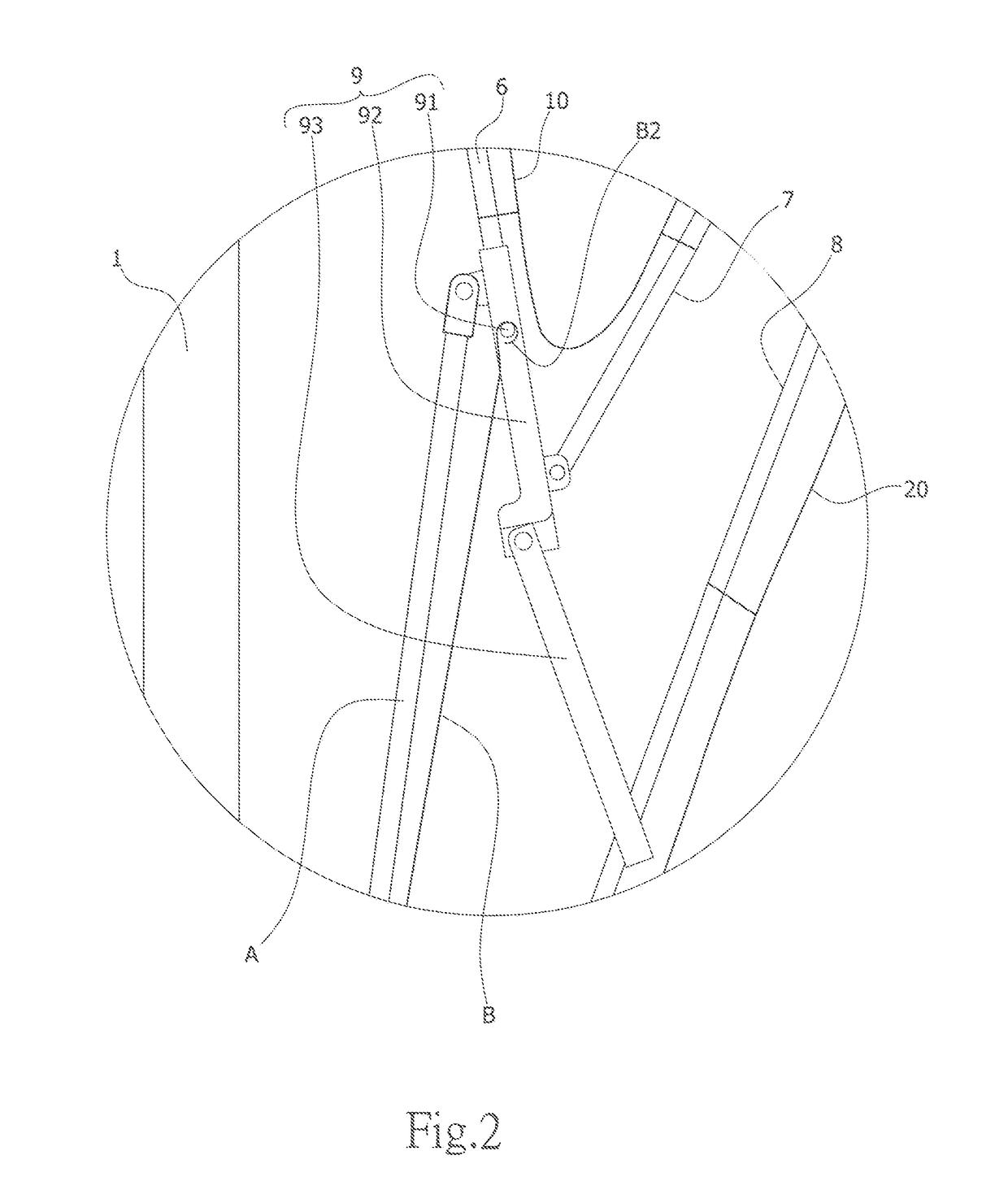 Hand-push rotating umbrella