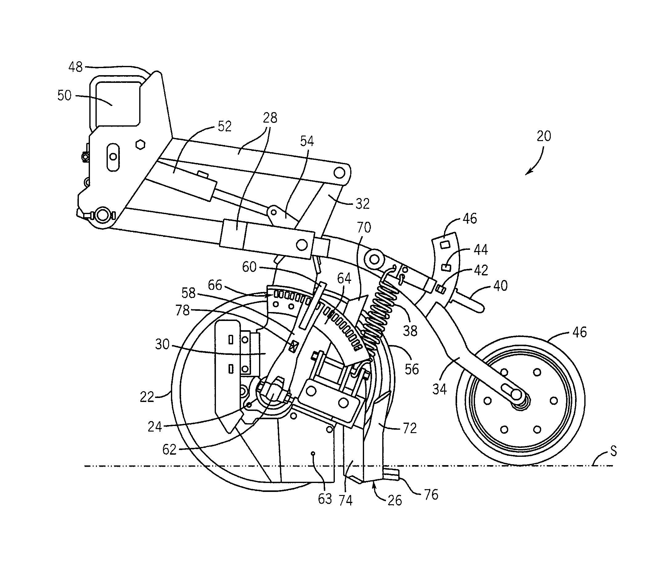 Down Pressure Adjustment Device And Method For Use With A Disc Opener Assembly Of An Agricultural Implement